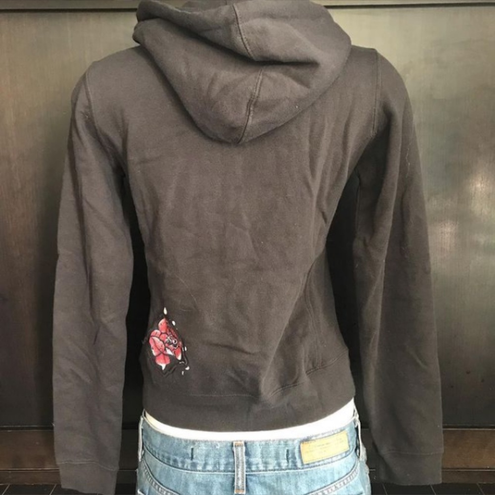Billabong black skull print hoodie sweater - Picture 2 of 8